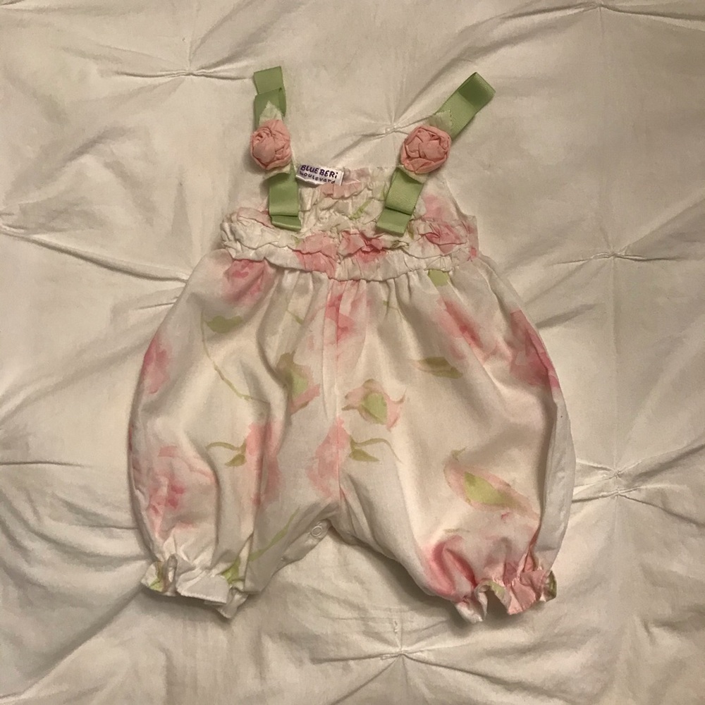 Blueberi Boulevard baby girl’s romper